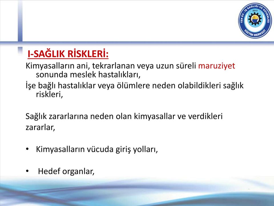 ölümlere neden olabildikleri sağlık riskleri, Sağlık zararlarına neden