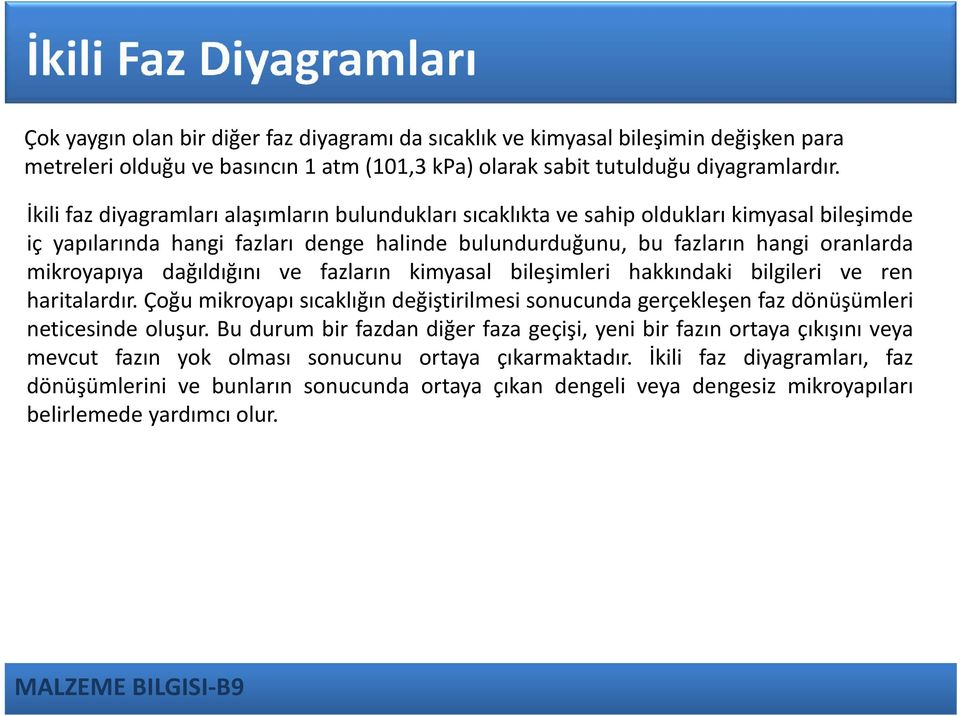 dağıldığını ve fazların kimyasal bileşimleri hakkındaki bilgileri ve ren haritalardır. Çoğumikroyapı sıcaklığındeğiştirilmesi sonucunda gerçekleşen faz dönüşümleri neticesinde oluşur.