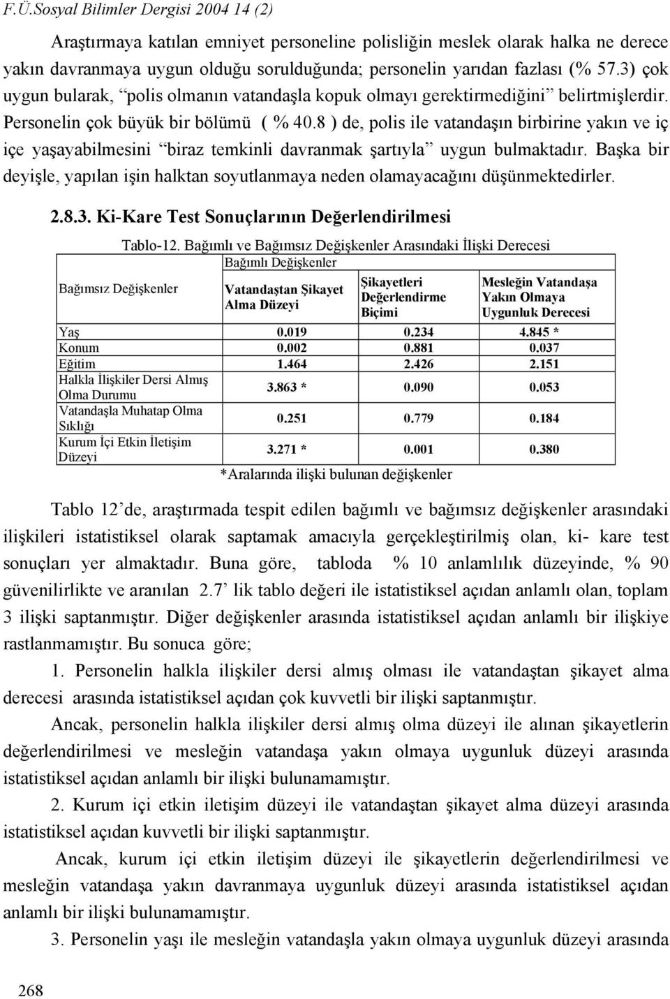 8 ) de, polis ile vatandaşın birbirine yakın ve iç içe yaşayabilmesini biraz temkinli davranmak şartıyla uygun bulmaktadır.