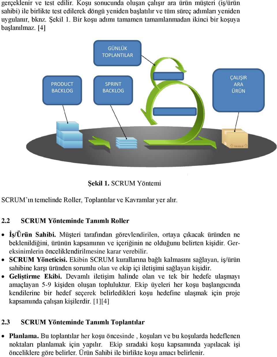 SCRUM Yöntemi SCRUM ın temelinde Roller, Toplantılar ve Kavramlar yer alır. 2.2 SCRUM Yönteminde Tanımlı Roller İş/Ürün Sahibi.