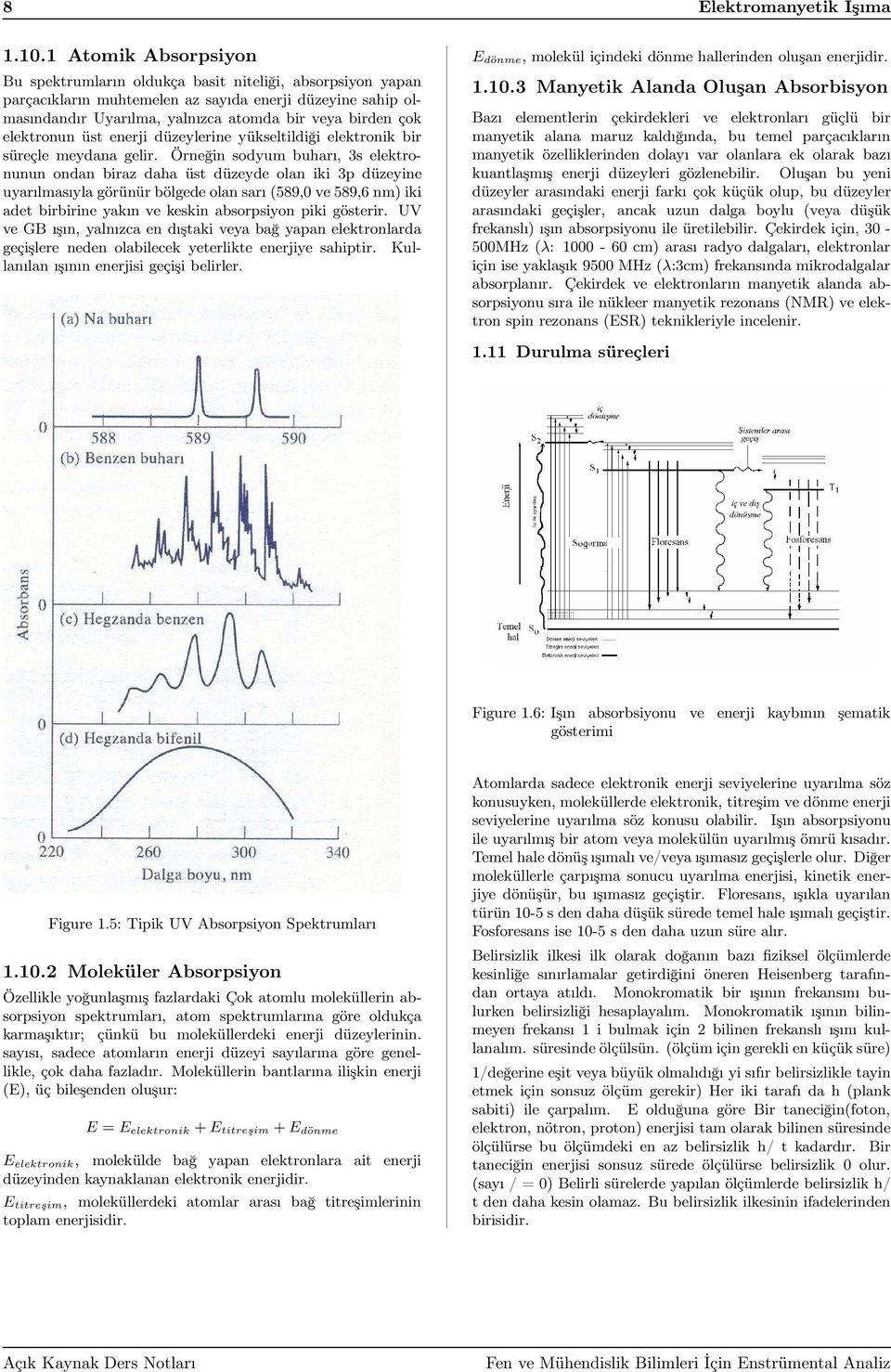 elektronun üst enerji düzeylerine yükseltildiği elektronik bir süreçle meydana gelir.