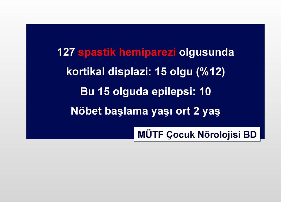 15 olguda epilepsi: 10 Nöbet başlama