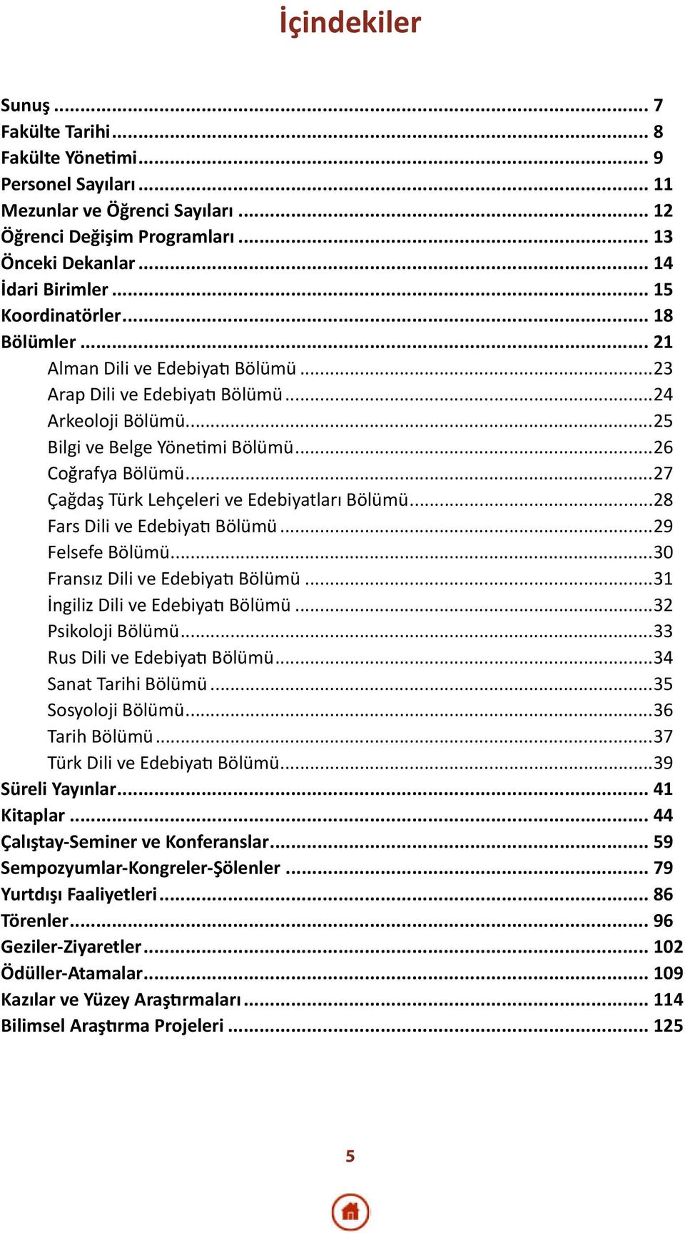 ..27 Çağdaş Türk Lehçeleri ve Edebiyatları Bölümü...28 Fars Dili ve Edebiyatı Bölümü...29 Felsefe Bölümü...30 Fransız Dili ve Edebiyatı Bölümü...31 İngiliz Dili ve Edebiyatı Bölümü.