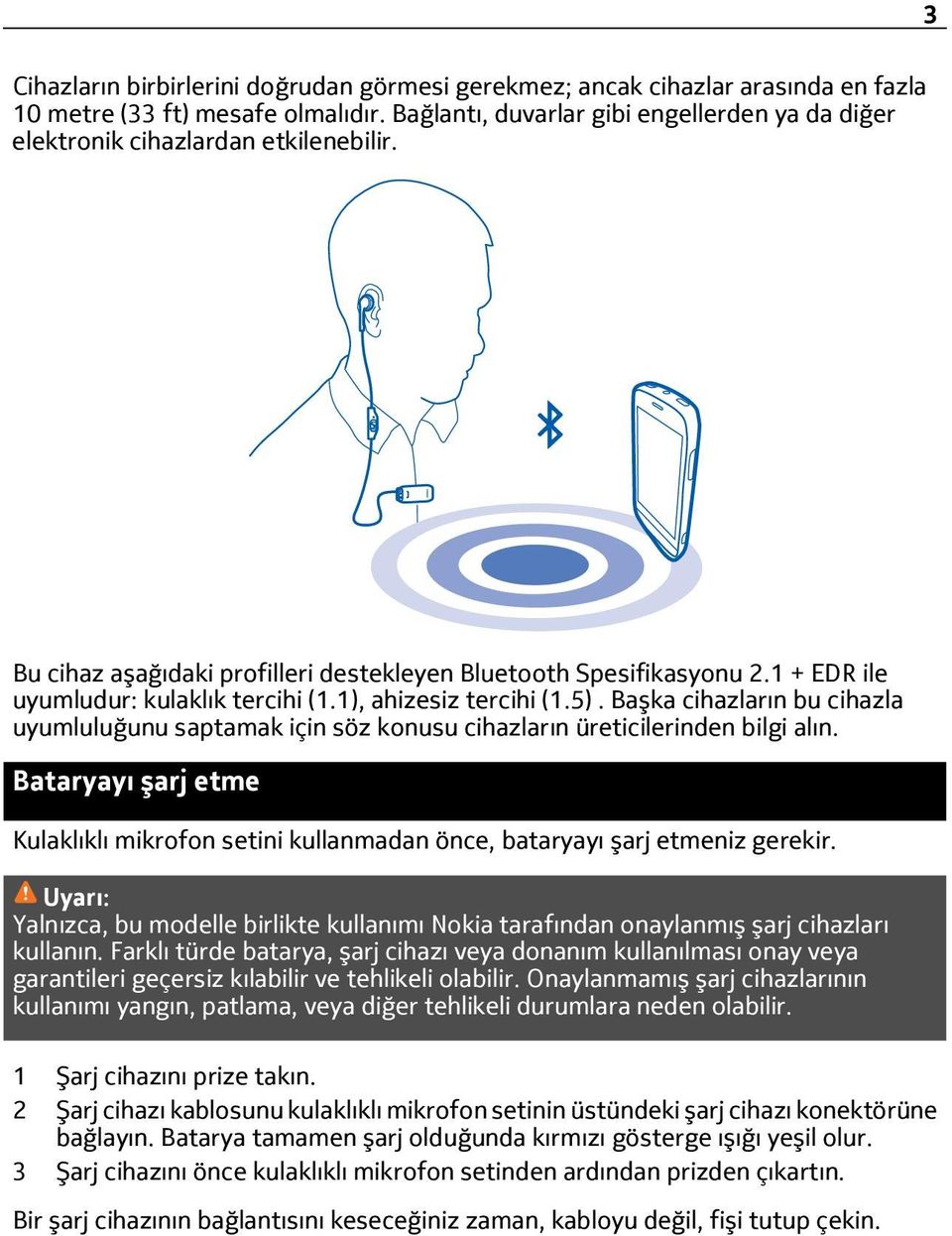 1), ahizesiz tercihi (1.5). Başka cihazların bu cihazla uyumluluğunu saptamak için söz konusu cihazların üreticilerinden bilgi alın.