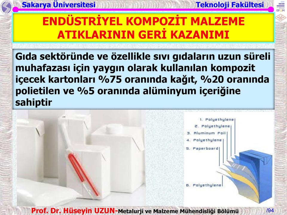 yaygın olarak kullanılan kompozit içecek kartonları %75 oranında