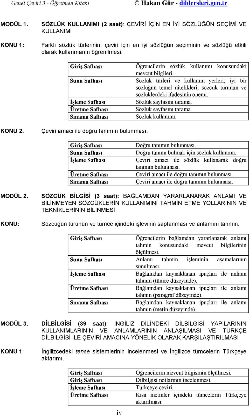 GiriĢ Safhası Sunu Safhası ĠĢleme Safhası Üretme Safhası Sınama Safhası Öğrencilerin sözlük kullanımı konusundaki mevcut bilgileri.