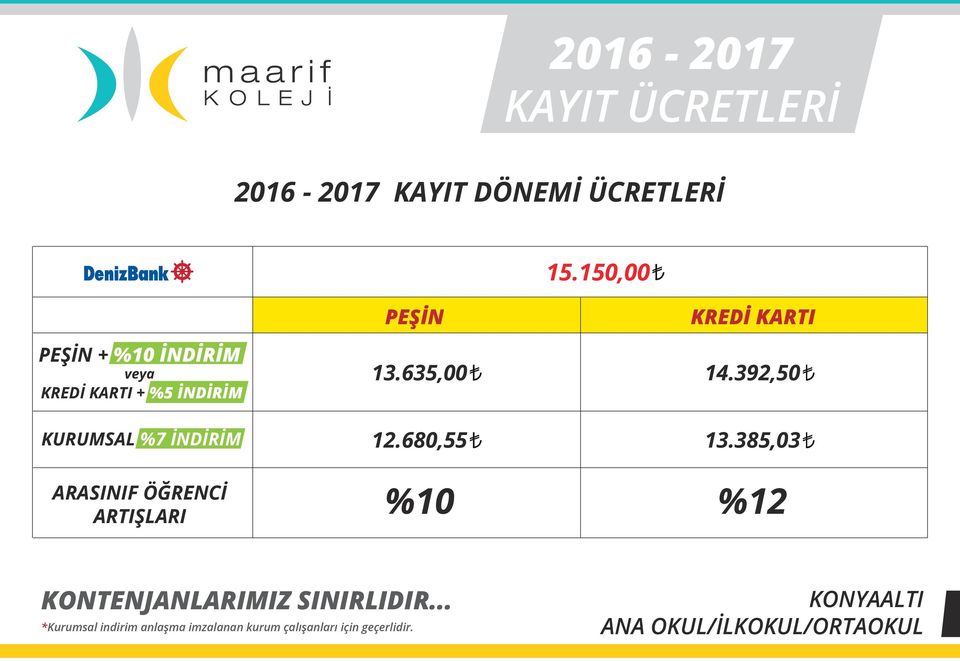 392,50 KURUMSAL %7 İNDİRİM