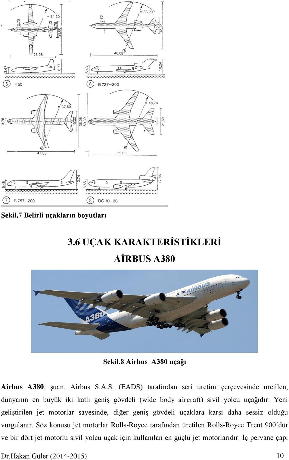 A380 Şekil.8 Airbus A380 uçağı Airbus A380, şuan, Airbus S.