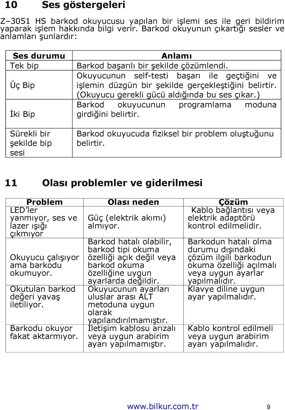 Okuyucunun self-testi başarı ile geçtiğini ve işlemin düzgün bir şekilde gerçekleştiğini belirtir. (Okuyucu gerekli gücü aldığında bu ses çıkar.