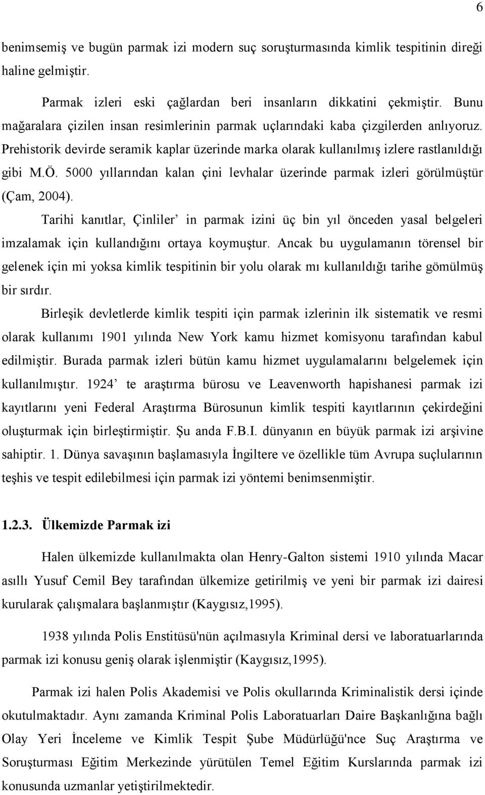 5000 yıllarından kalan çini levhalar üzerinde parmak izleri görülmüştür (Çam, 2004).