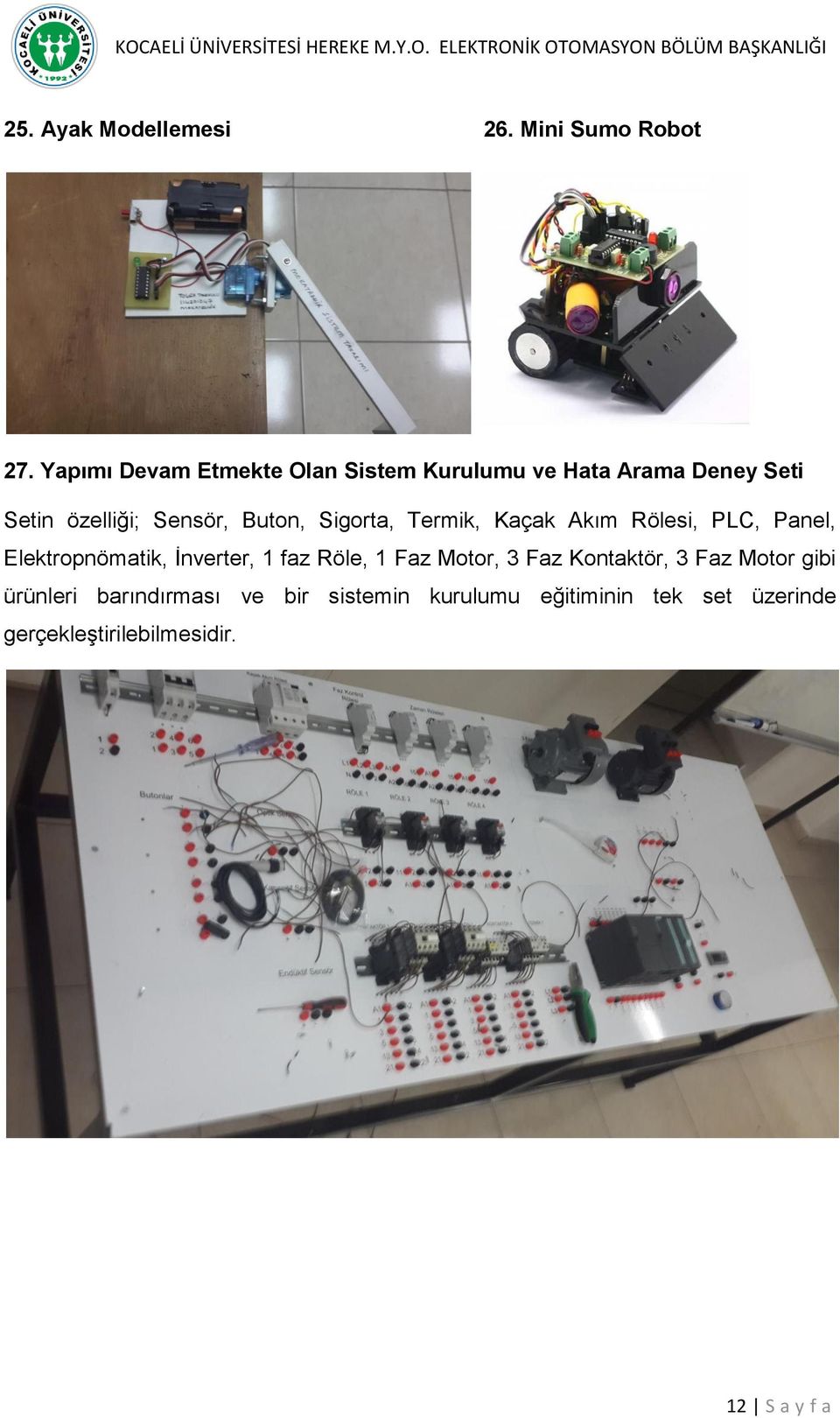 Sigorta, Termik, Kaçak Akım Rölesi, PLC, Panel, Elektropnömatik, İnverter, 1 faz Röle, 1 Faz