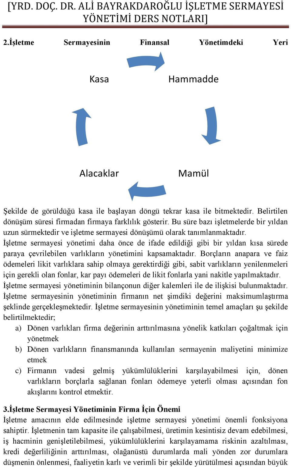 İşletme sermayesi yönetimi daha önce de ifade edildiği gibi bir yıldan kısa sürede paraya çevrilebilen varlıkların yönetimini kapsamaktadır.