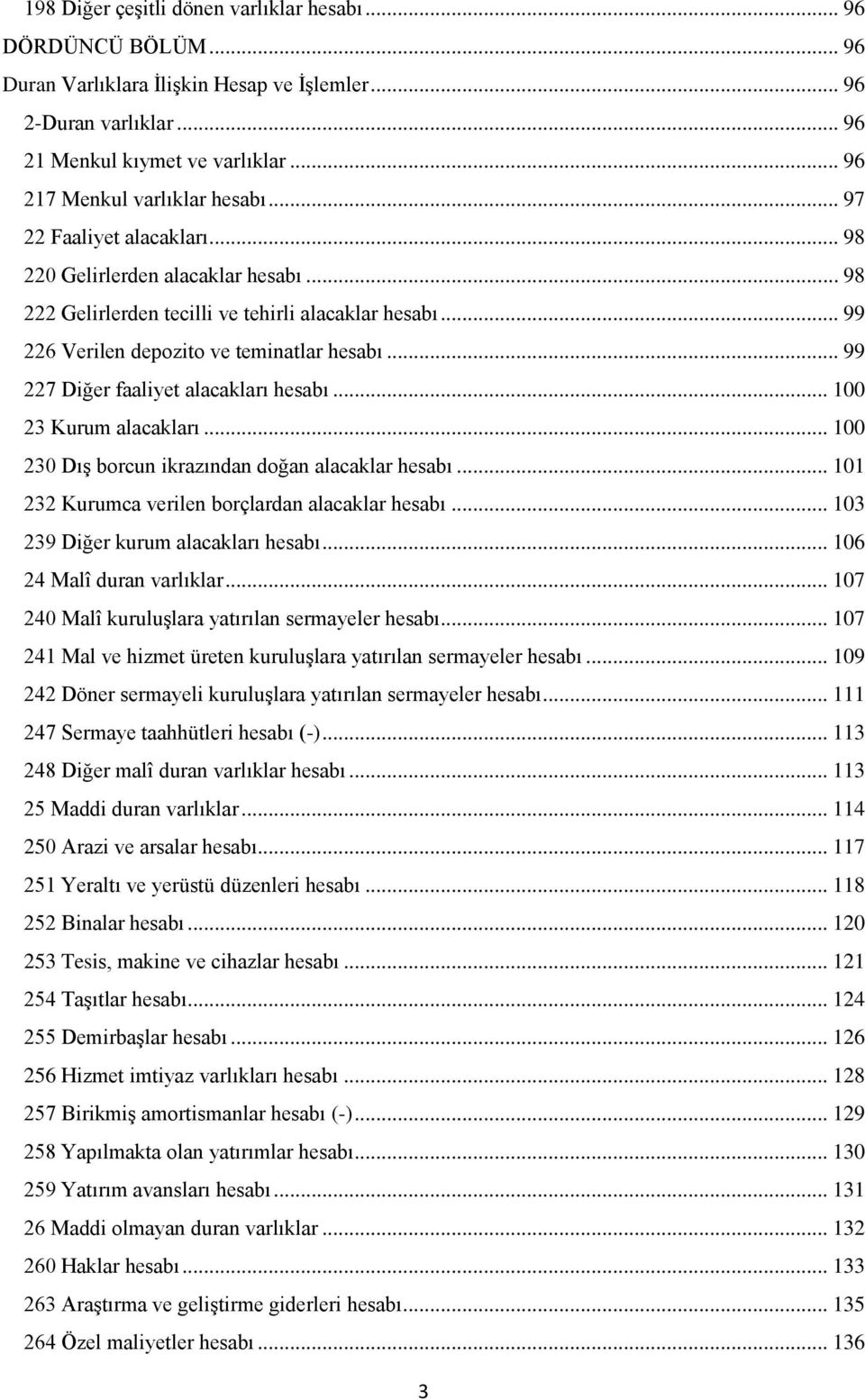 .. 99 226 Verilen depozito ve teminatlar hesabı... 99 227 Diğer faaliyet alacakları hesabı... 100 23 Kurum alacakları... 100 230 Dış borcun ikrazından doğan alacaklar hesabı.