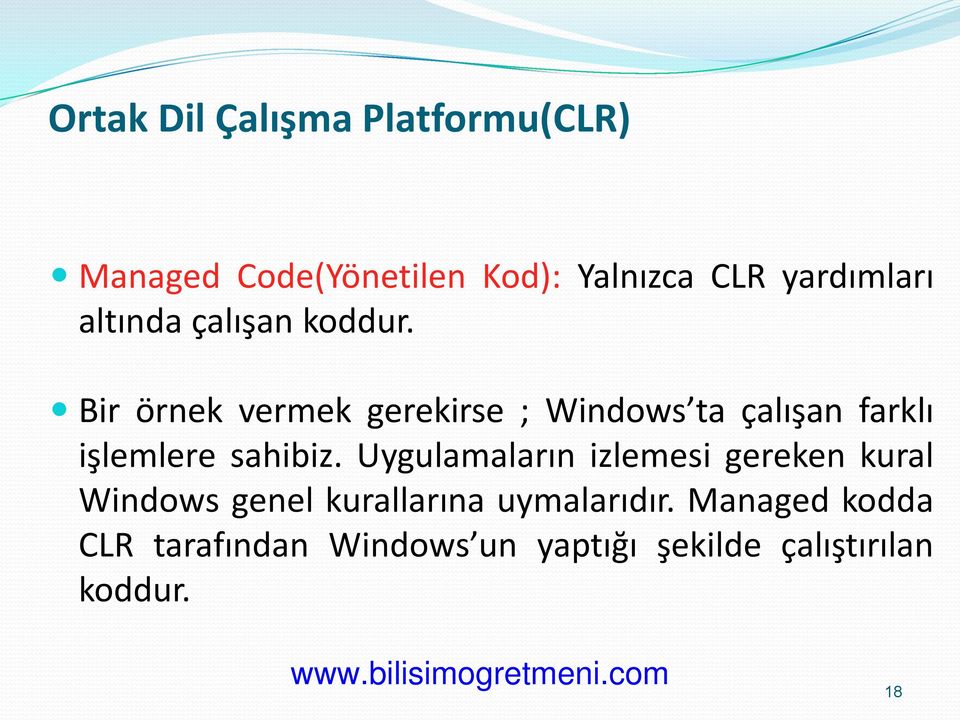 Bir örnek vermek gerekirse ; Windows ta çalışan farklı işlemlere sahibiz.