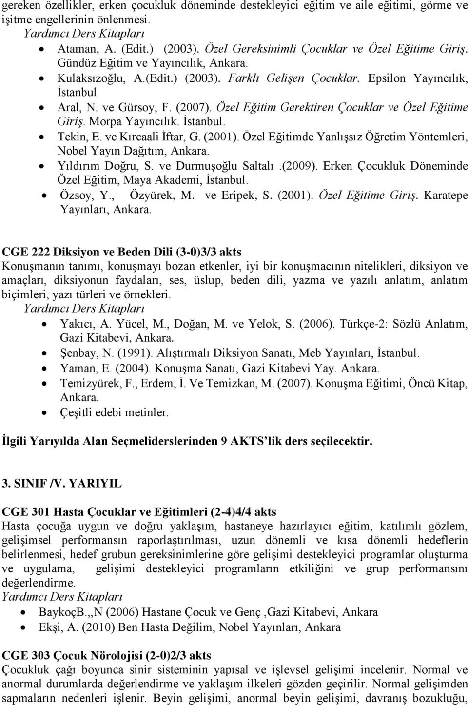 Morpa Yayıncılık. İstanbul. Tekin, E. ve Kırcaali İftar, G. (2001). Özel Eğitimde Yanlışsız Öğretim Yöntemleri, Nobel Yayın Dağıtım, Yıldırım Doğru, S. ve Durmuşoğlu Saltalı.(2009).