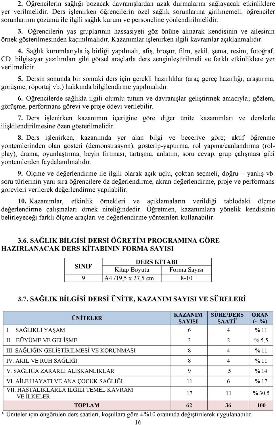 Öğrencilerin yaş gruplarının hassasiyeti göz önüne alınarak kendisinin ve ailesinin örnek gösterilmesinden kaçınılmalıdır. Kazanımlar işlenirken ilgili kavramlar açıklanmalıdır. 4.