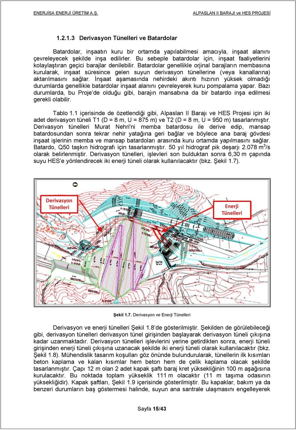 Batardolar genellikle orjinal barajların membasına kurularak, inşaat süresince gelen suyun derivasyon tünellerine (veya kanallarına) aktarılmasını sağlar.