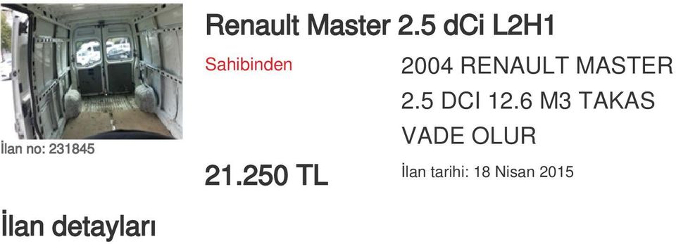 MASTER 2.5 DCI 12.