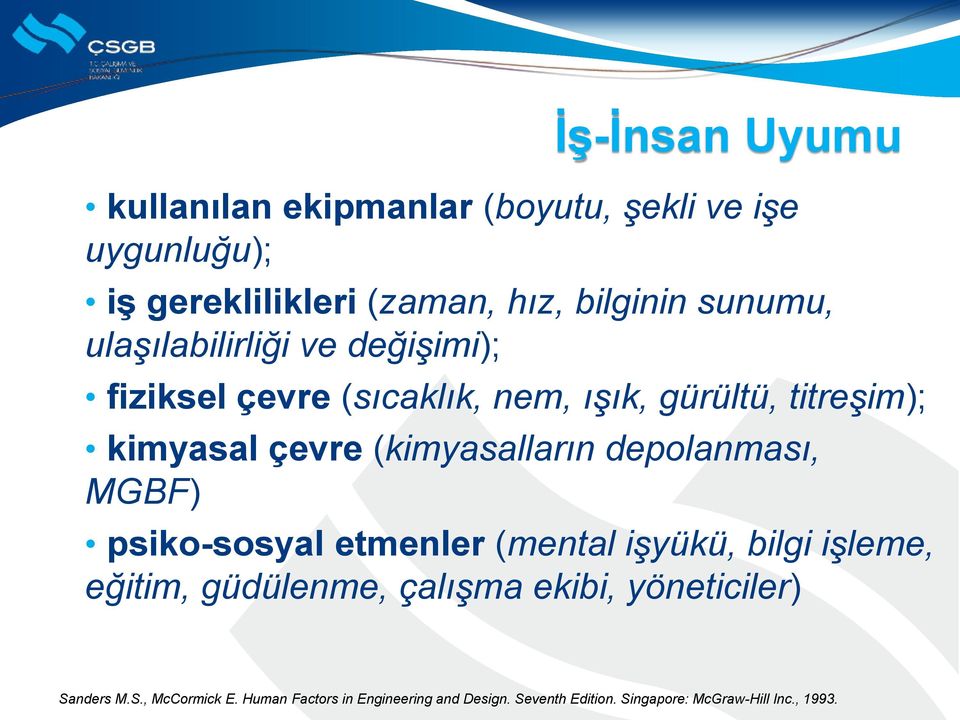 depolanması, MGBF) psiko-sosyal etmenler (mental işyükü, bilgi işleme, eğitim, güdülenme, çalışma ekibi, yöneticiler)