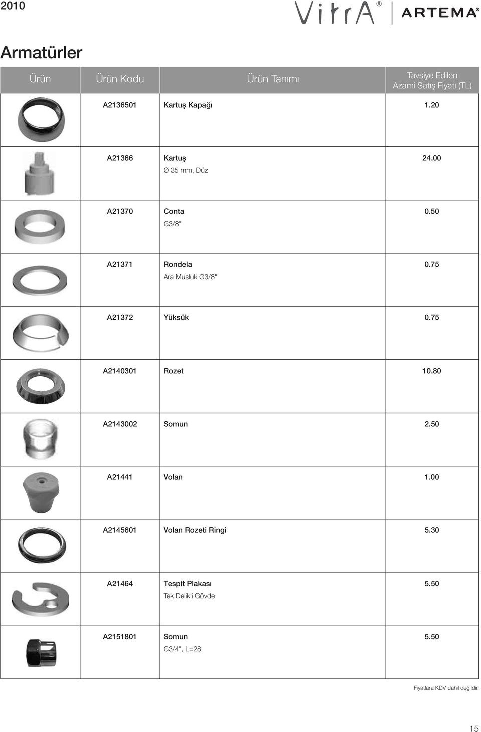 75 A2140301 Rozet 10.80 A2143002 Somun 2.50 A21441 Volan 1.