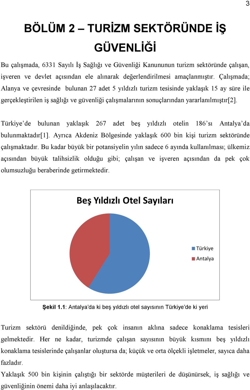 Çalışmada; Alanya ve çevresinde bulunan 27 adet 5 yıldızlı turizm tesisinde yaklaşık 15 ay süre ile gerçekleştirilen iş sağlığı ve güvenliği çalışmalarının sonuçlarından yararlanılmıştır[2].