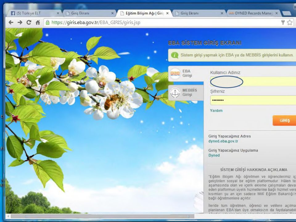 tr Giriş Yapacağınız Uygulama Dyned SİSTEM GİRİŞİ HAKKINDA AÇIKLAMA "Eğitim Bilişim Ağı öğretmen ve öğrencilerimiz iç geliştirilen sosyal bir eğitim platformudur.