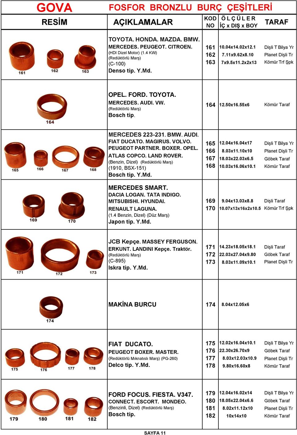 (Redüktörlü Marş) Bosch tip. 164 12.50x16.55x6 MERCEDES 223-231. BMW. AUDI. FIAT DUCATO. MAGIRUS. VOLVO. PEUGEOT PARTNER. BOXER. OPEL. ATLAS COPCO. LAND ROVER.