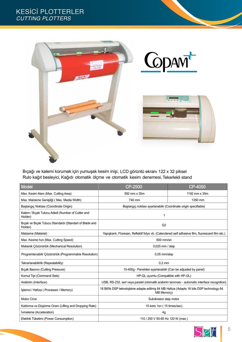 Media Width) 740 mm 1350 mm Başlangıç Noktası (Coordinate Origin) Kalem / Bıçak Tutucu Adedi (Number of Cutter and Holder) Bıçak ve Bıçak Tutucu Standardı (Standart of Blade and Holder) Malzeme