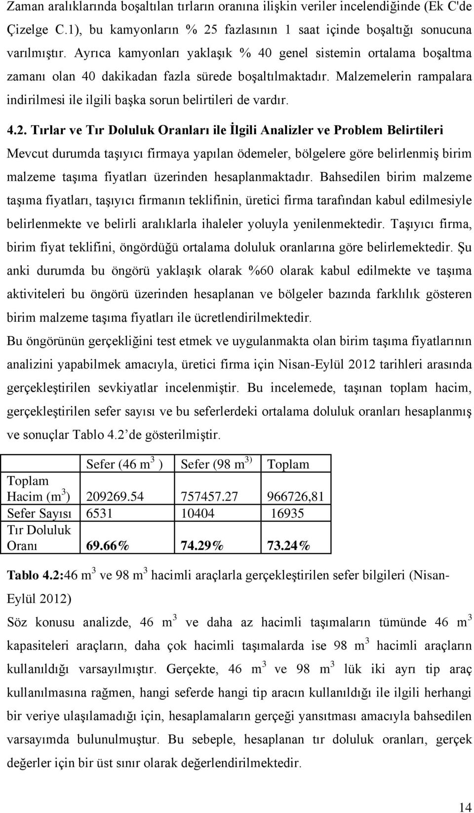 Malzemelerin rampalara indirilmesi ile ilgili başka sorun belirtileri de vardır. 4.2.