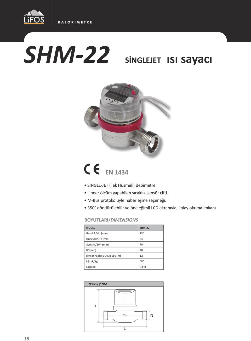 350 döndürülebilir ve öne eğimli LCD ekranıyla, kolay okuma imkanı BOYUTLARI/DIMENSIONS MODEL SHM-22