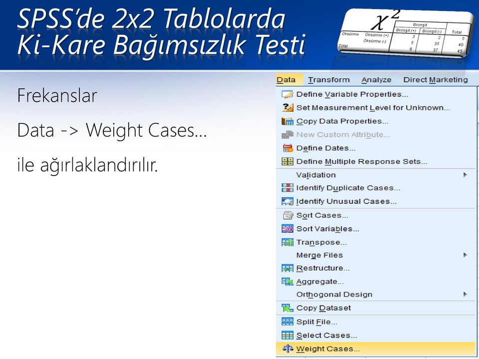 Frekanslar Data ->