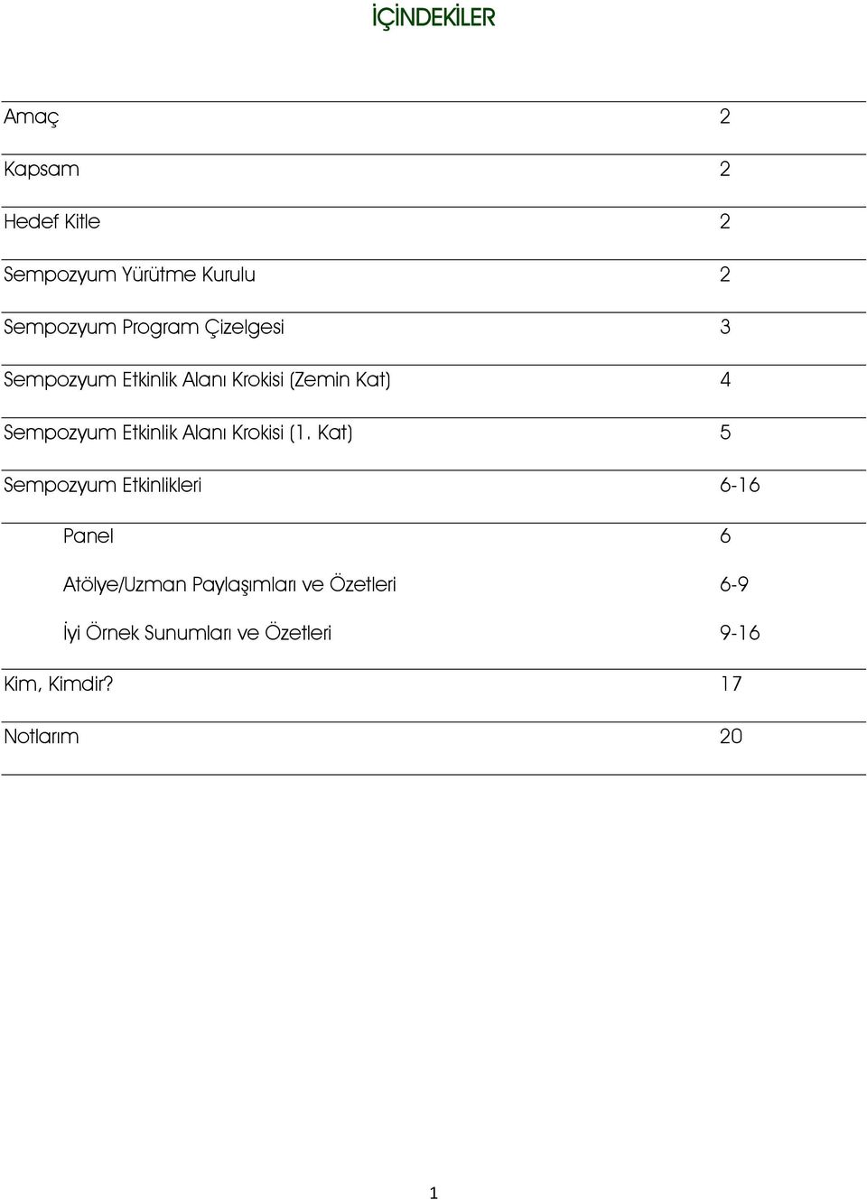 Etkinlik Alanı Krokisi (1.