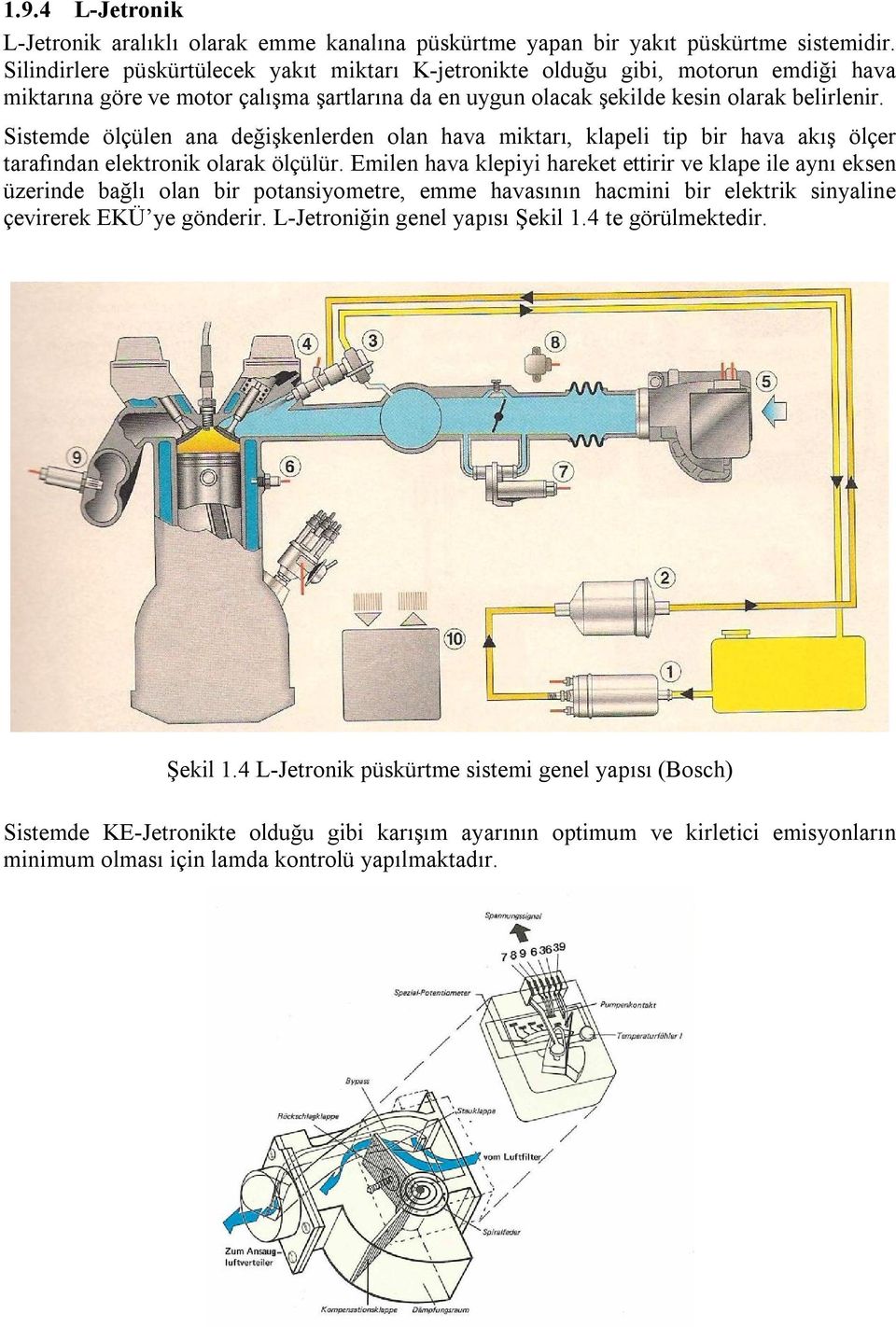 Sistemde ölçülen ana değişkenlerden olan hava miktarı, klapeli tip bir hava akış ölçer tarafından elektronik olarak ölçülür.