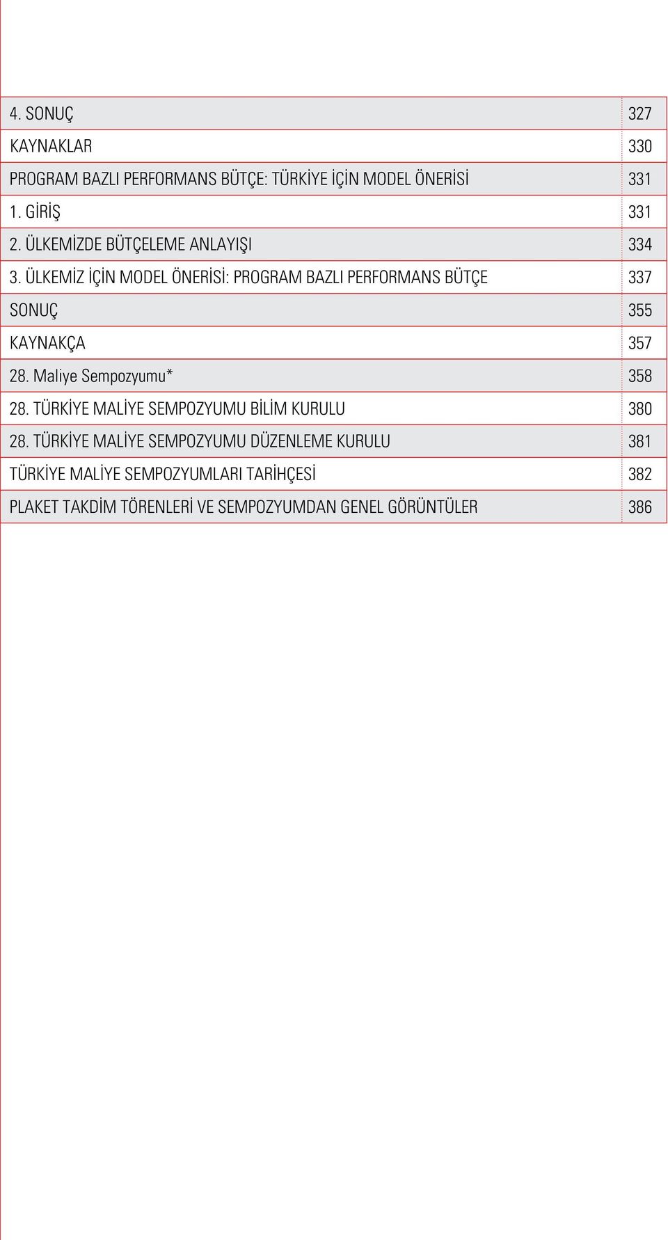 Maliye Sempozyumu* 28. TÜRKİYE MALİYE SEMPOZYUMU BİLİM KURULU 28.