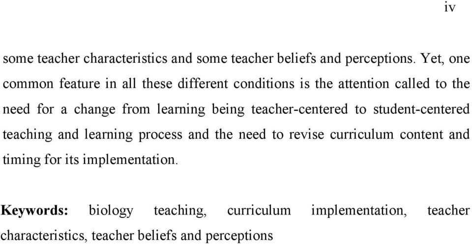 learning being teacher-centered to student-centered teaching and learning process and the need to revise
