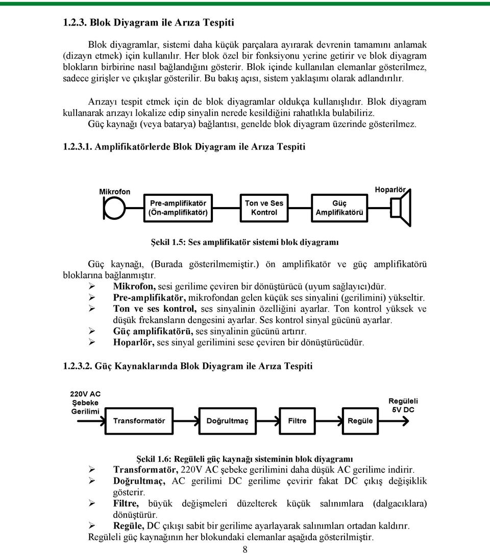 Bu bakış açısı, sistem yaklaşımı olarak adlandırılır. Arızayı tespit etmek için de blok diyagramlar oldukça kullanışlıdır.