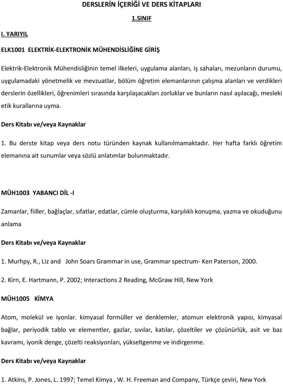 bölüm öğretim elemanlarının çalışma alanları ve verdikleri derslerin özellikleri, öğrenimleri sırasında karşılaşacakları zorluklar ve bunların nasıl aşılacağı, mesleki etik kurallarına uyma. 1.