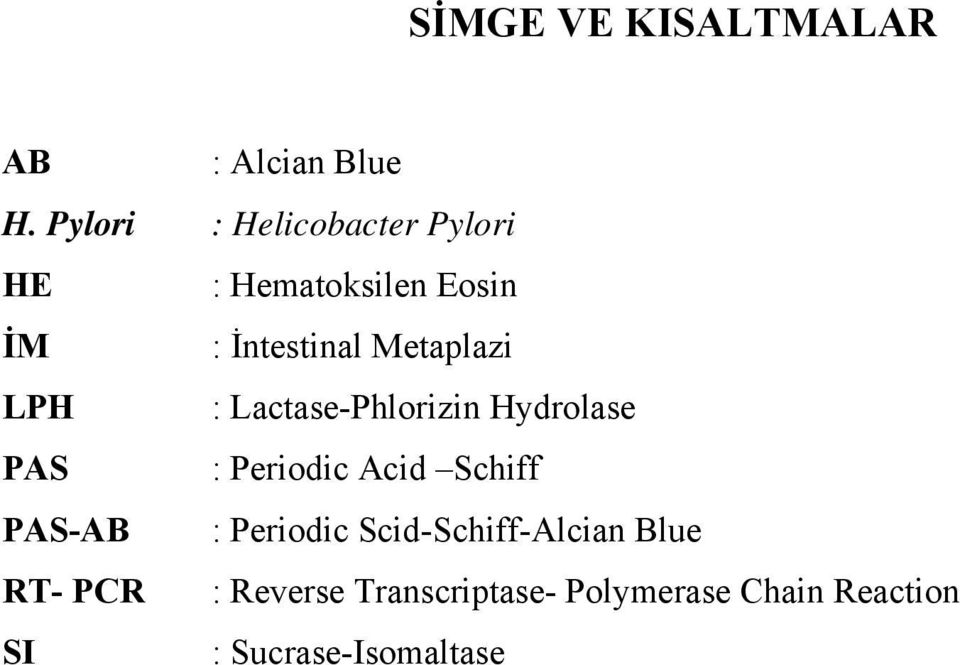 Metaplazi LPH : Lactase-Phlorizin Hydrolase PAS : Periodic Acid Schiff