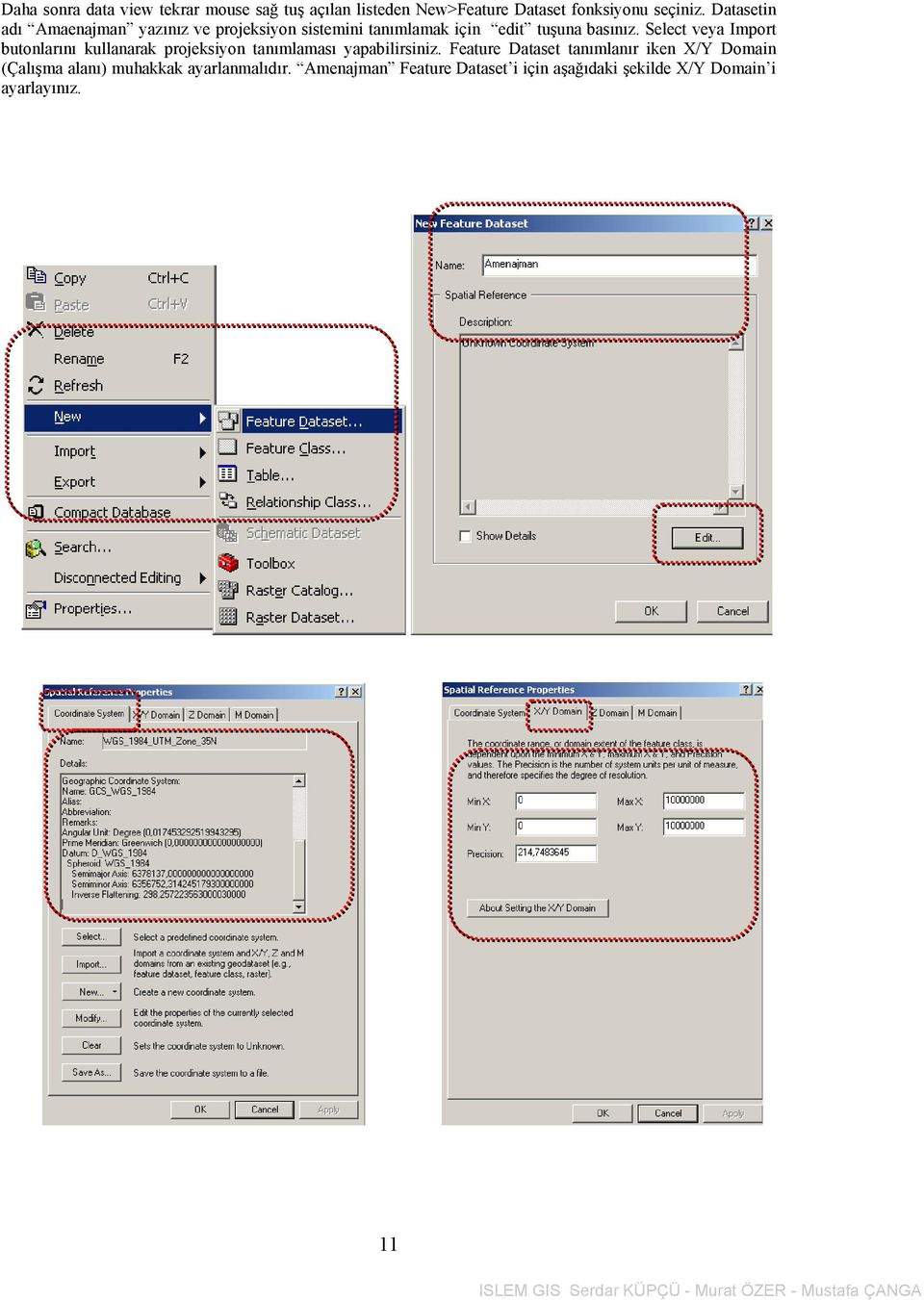 Select veya Import butonlarını kullanarak projeksiyon tanımlaması yapabilirsiniz.