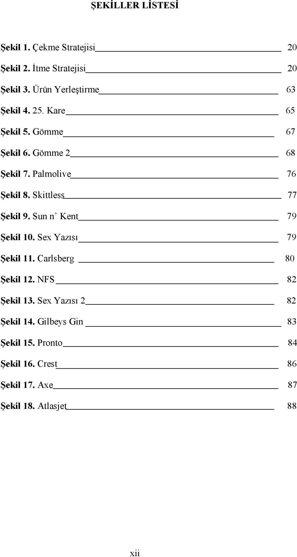 Palmolive 76 Şekil 8. Skittless 77 Şekil 9. Sun n Kent 79 Şekil 10. Sex Yazısı 79 Şekil 11.