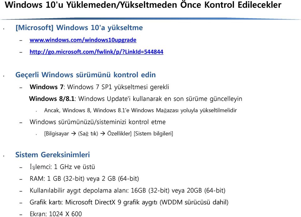 1: Windows Update'i kullanarak en son sürüme güncelleyin Ancak, Windows 8, Windows 8.