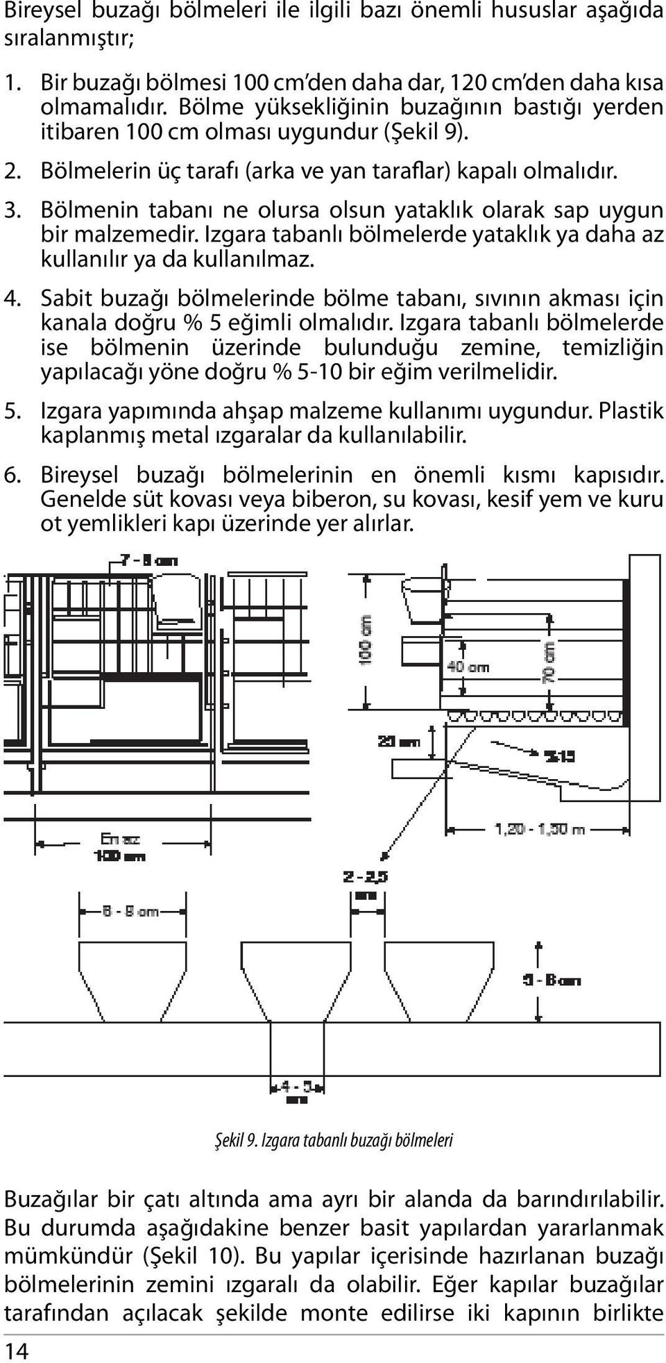 Bölmenin tabanı ne olursa olsun yataklık olarak sap uygun bir malzemedir. Izgara tabanlı bölmelerde yataklık ya daha az kullanılır ya da kullanılmaz. 4.