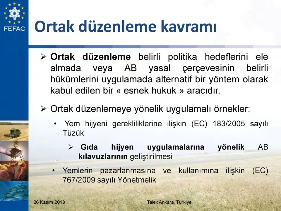 Ortak düzenlemeye yönelik uygulamalı örnekler: Yem hijyeni gerekliliklerine ilişkin (EC) 183/2005 sayılı Tüzük Gıda hijyen