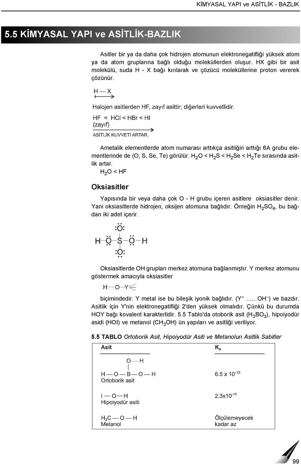 HX gibi bir asit molekülü, suda H - X bağı kırılarak ve çözücü moleküllerine proton vererek çözünür.