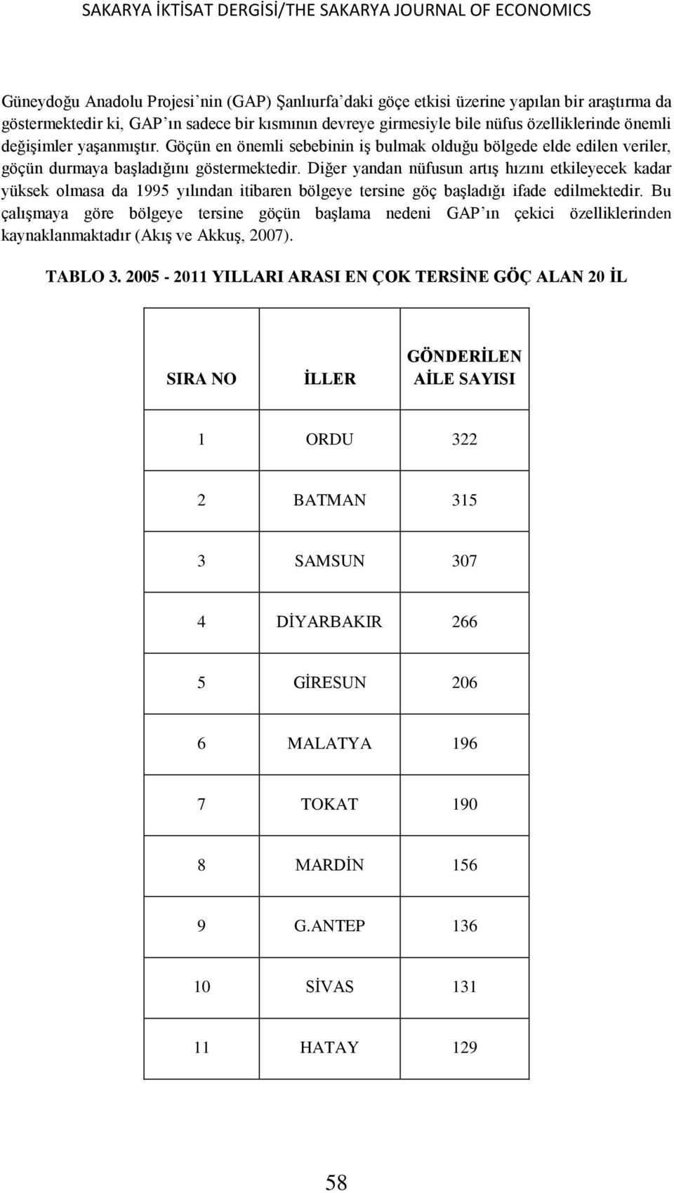 Diğer yandan nüfusun artış hızını etkileyecek kadar yüksek olmasa da 1995 yılından itibaren bölgeye tersine göç başladığı ifade edilmektedir.