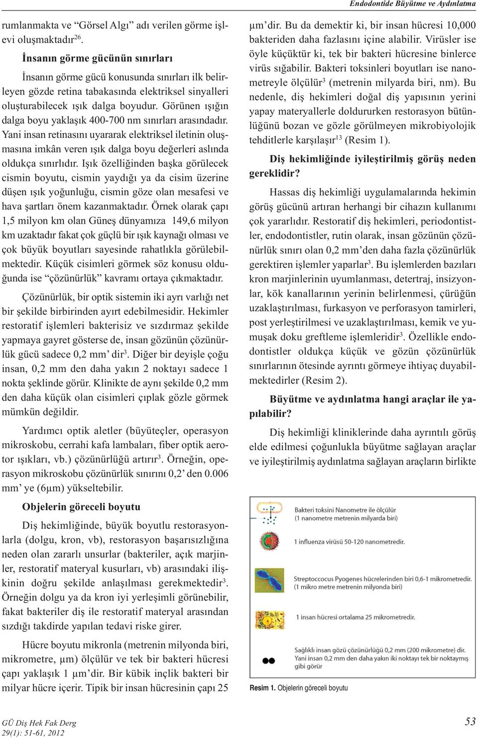 Görünen ışığın dalga boyu yaklaşık 400-700 nm sınırları arasındadır. Yani insan retinasını uyararak elektriksel iletinin oluşmasına imkân veren ışık dalga boyu değerleri aslında oldukça sınırlıdır.