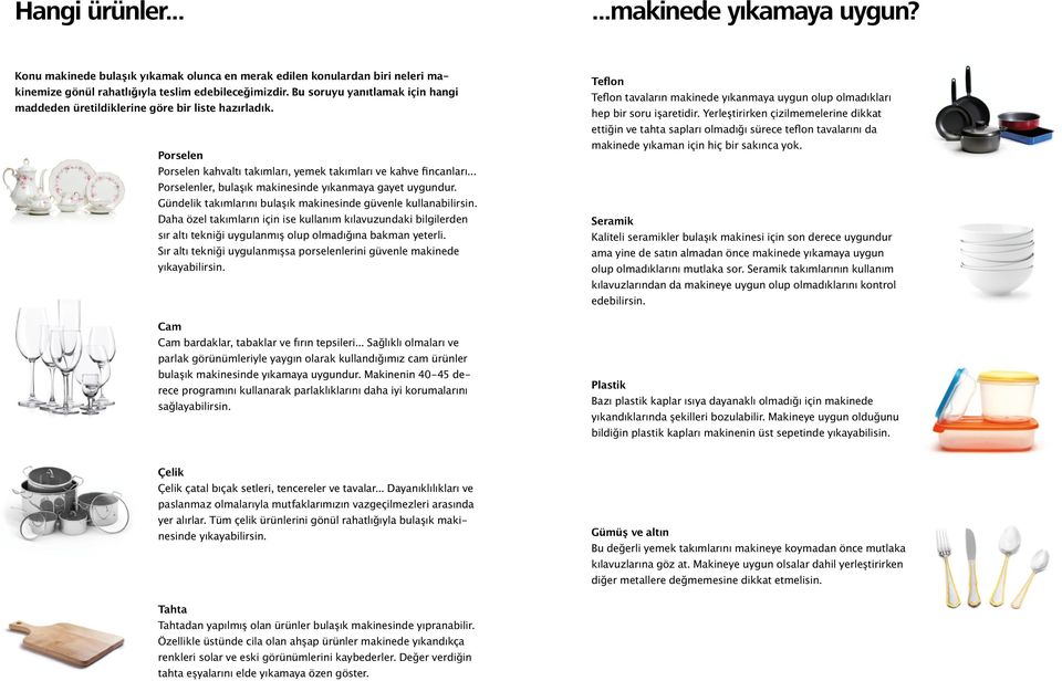 .. Porselenler, bulaşık makinesinde yıkanmaya gayet uygundur. Gündelik takımlarını bulaşık makinesinde güvenle kullanabilirsin.