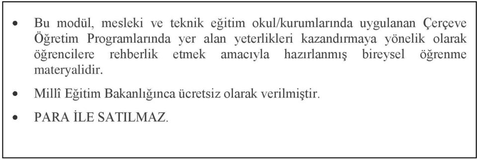 öğrencilere rehberlik etmek amacıyla hazırlanmış bireysel öğrenme