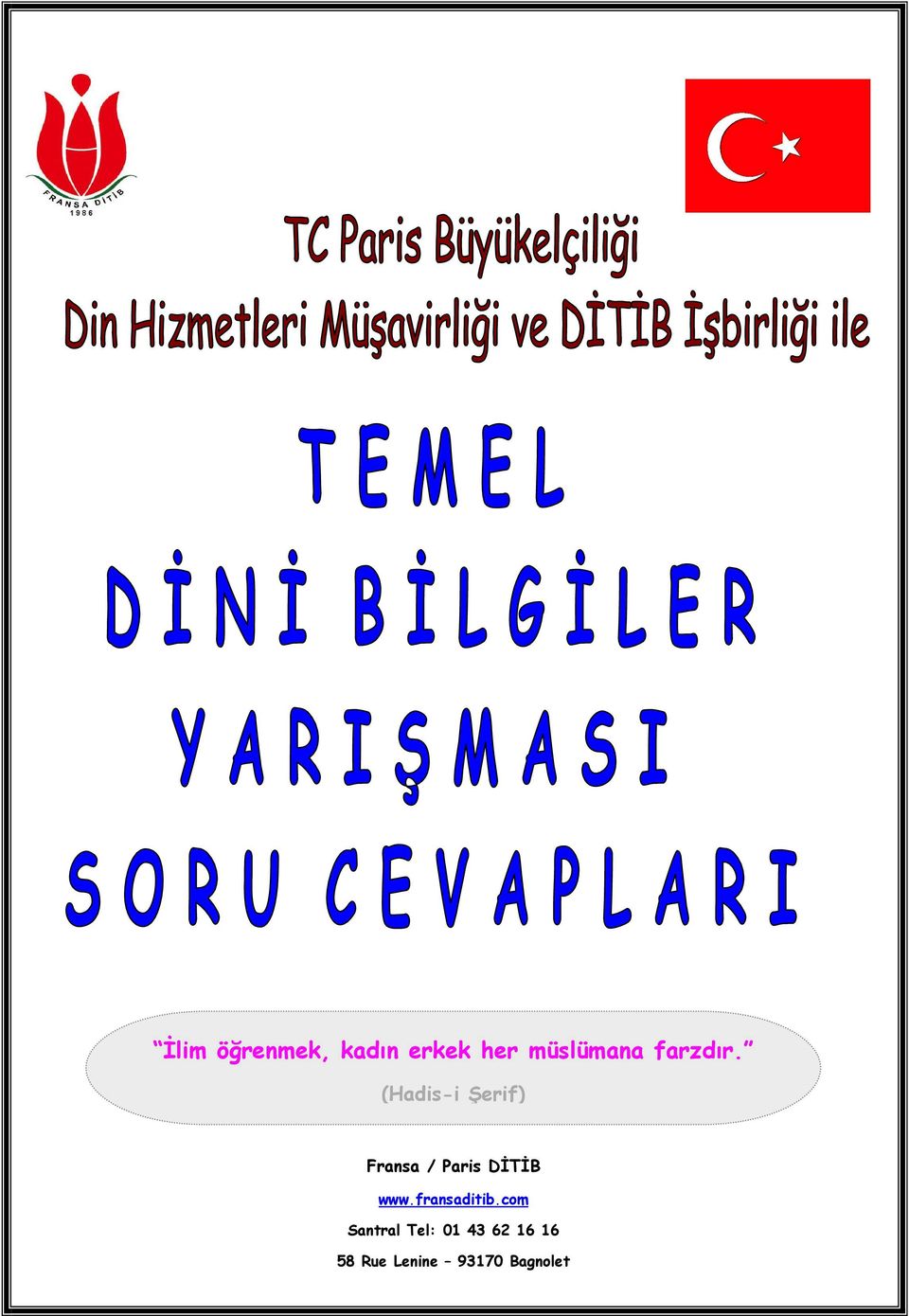 (Hadis-i Şerif) Fransa / Paris DİTİB www.