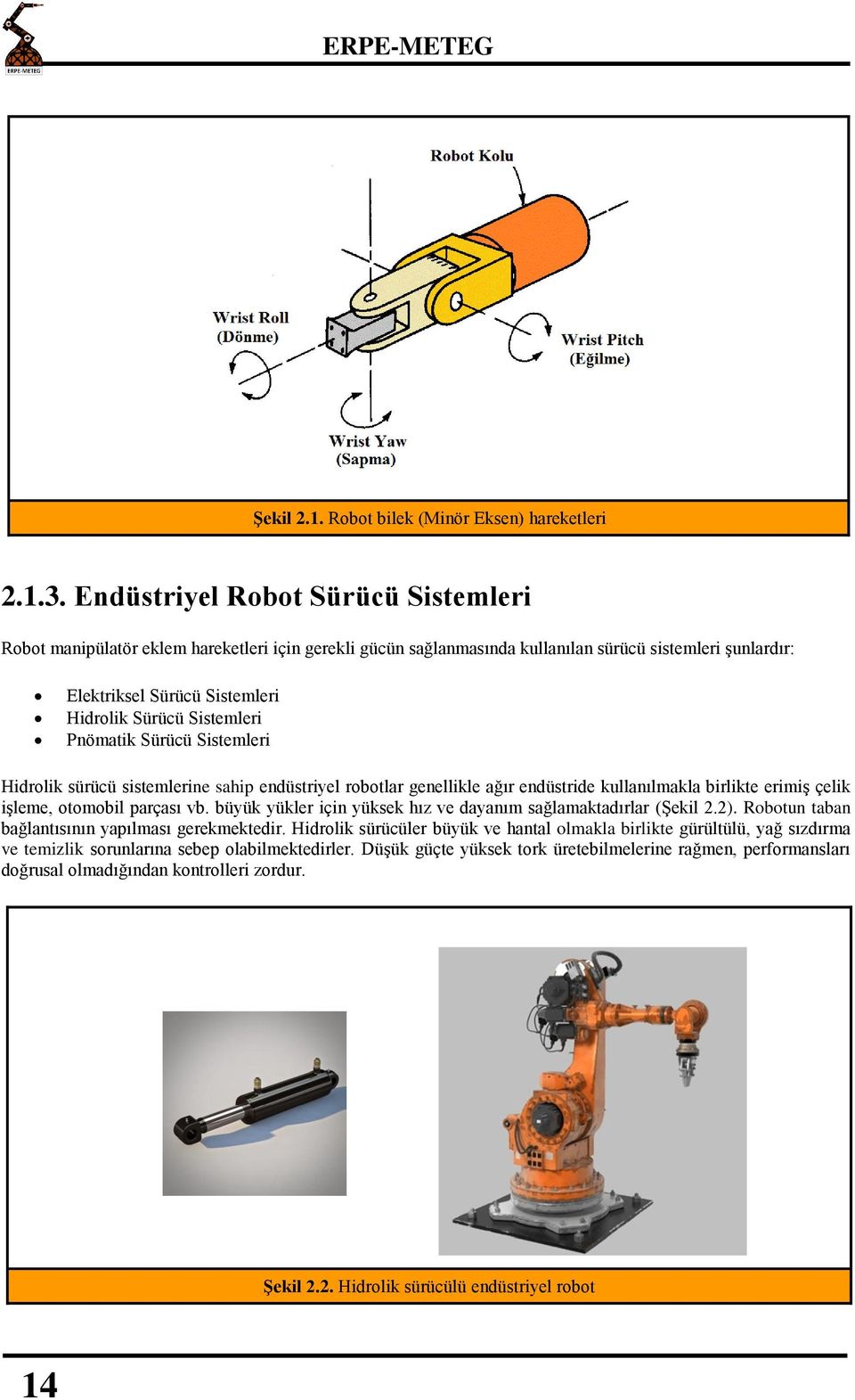 Sistemleri Pnömatik Sürücü Sistemleri Hidrolik sürücü sistemlerine sahip endüstriyel robotlar genellikle ağır endüstride kullanılmakla birlikte erimiş çelik işleme, otomobil parçası vb.